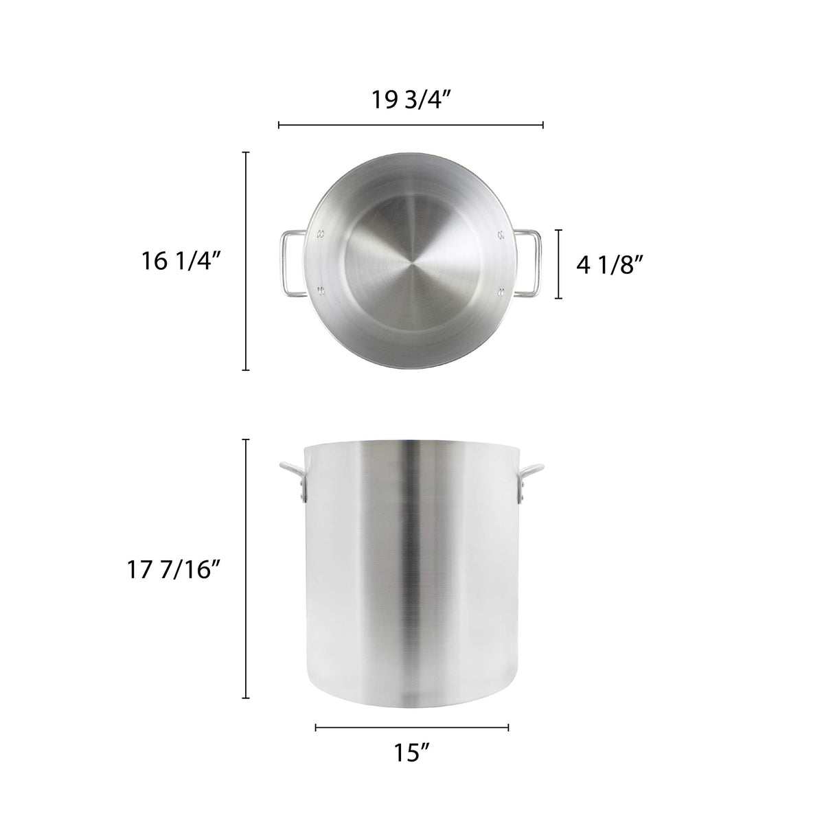 60 Quart Aluminum Stock Pot E443