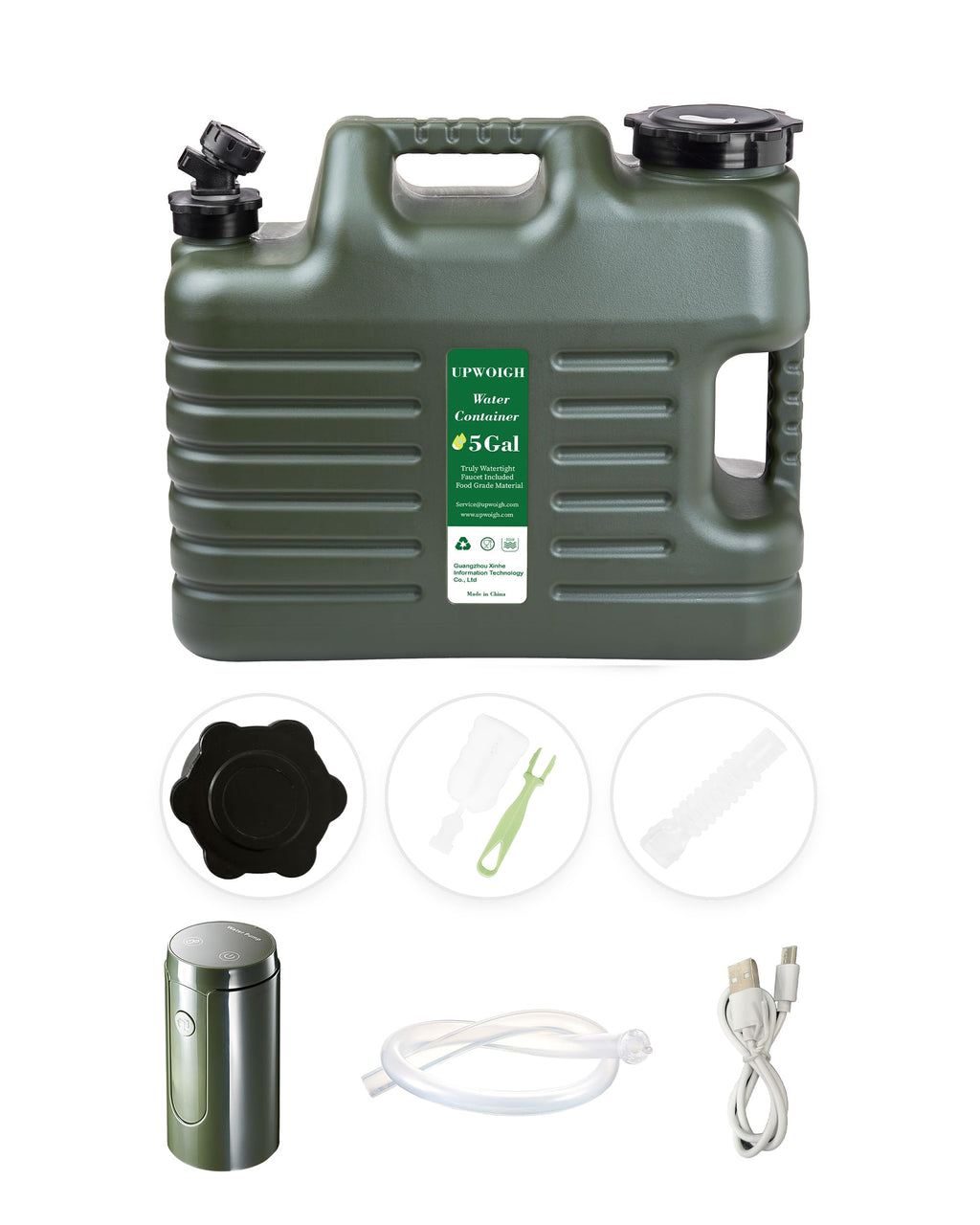 5 Gallon Water Jug with Rechargeable Touch Pump J220
