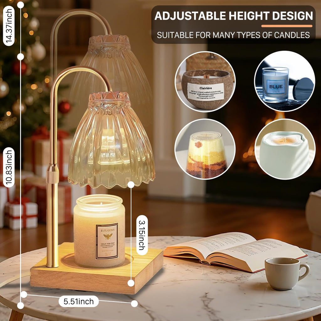 Dual Bulbs Dimmable Adjustable Height Candle Warmer H77861