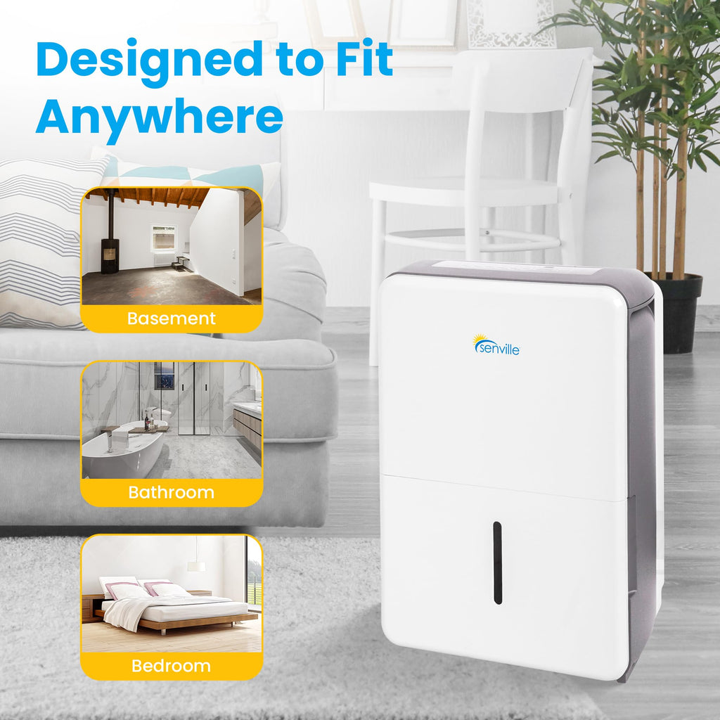 White 50 Pint Dehumidifier H7041