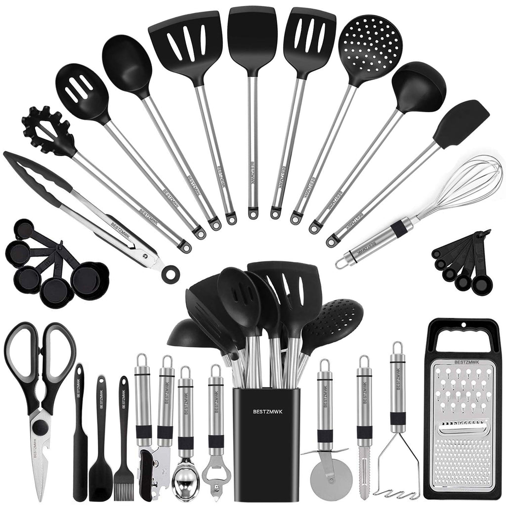 Silicone and Stainless Steel Kitchen Utensil Set S13374