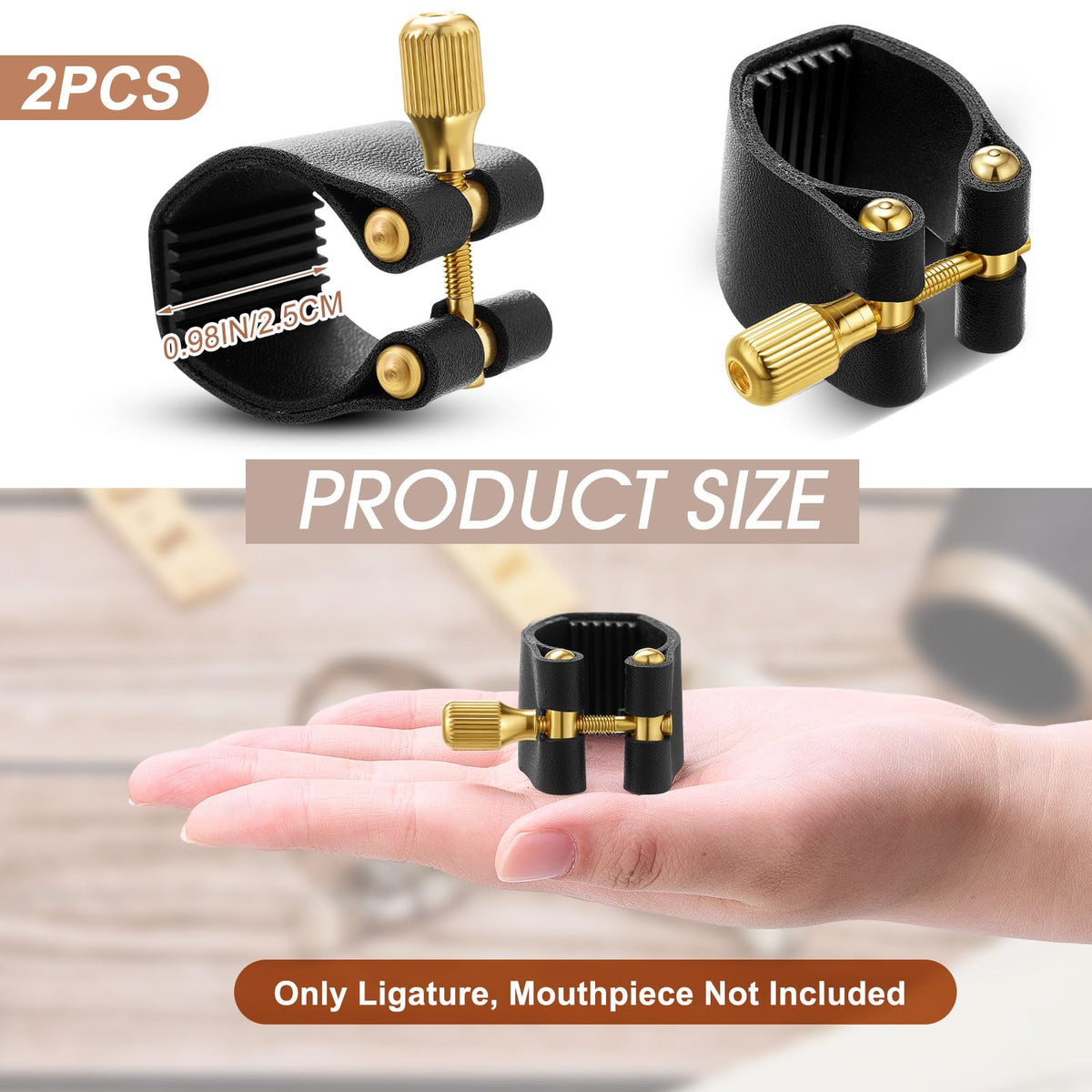 2 Pcs Alto Sax Ligature X483