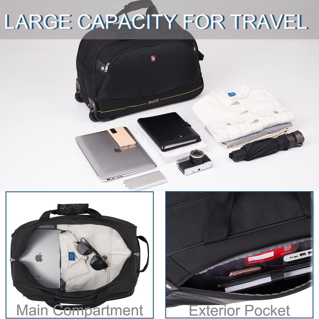 Rolling Duffle Bag with Wheels, 22 inch Carry On Bag G17255
