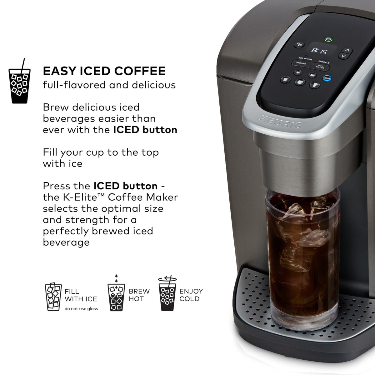 Single Serve K-Cup Pod Coffee Maker, 8 to 12oz Brew Size, Programmable V277147