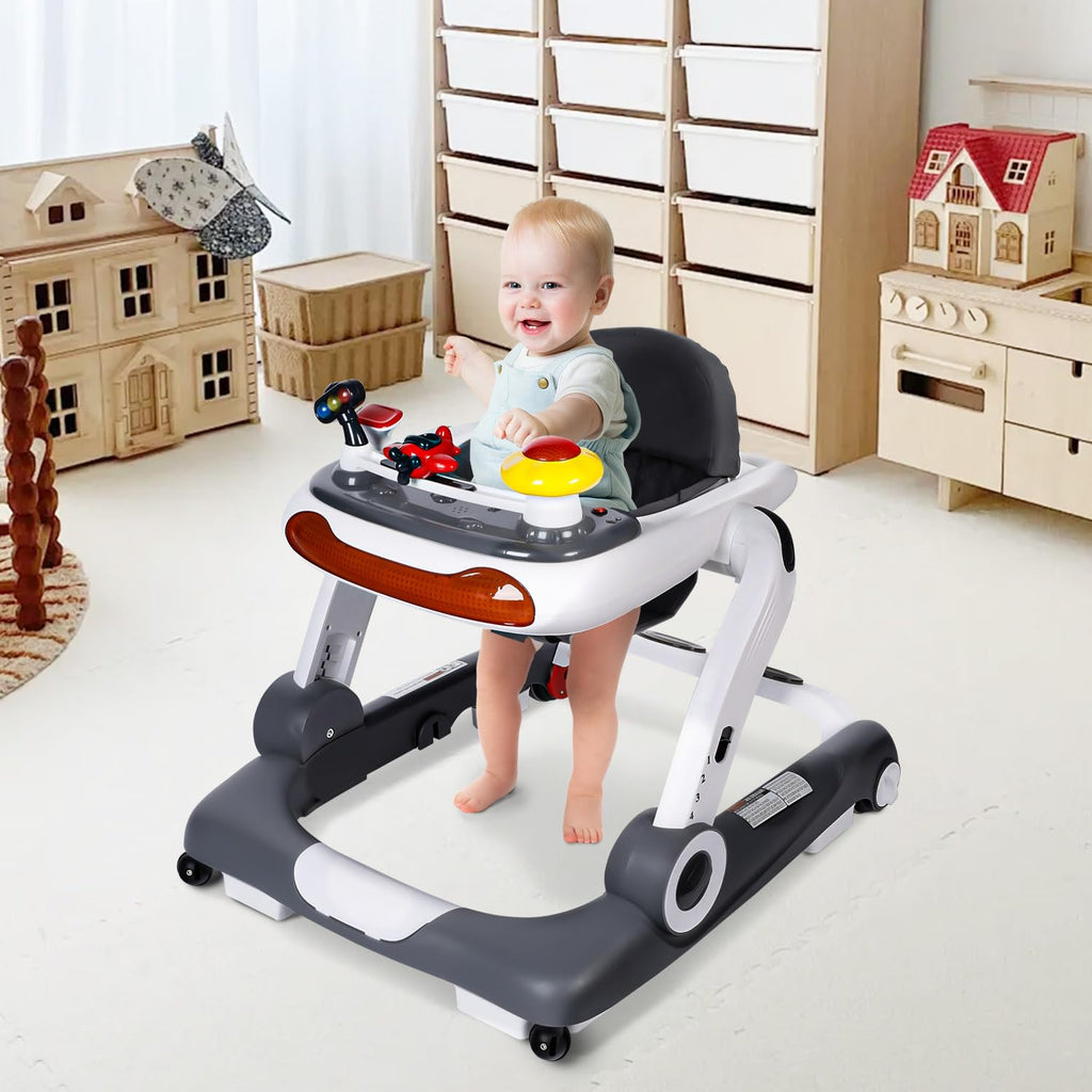 5 in 1 Baby Activity Walker with Wheel, Music & Lights F94944