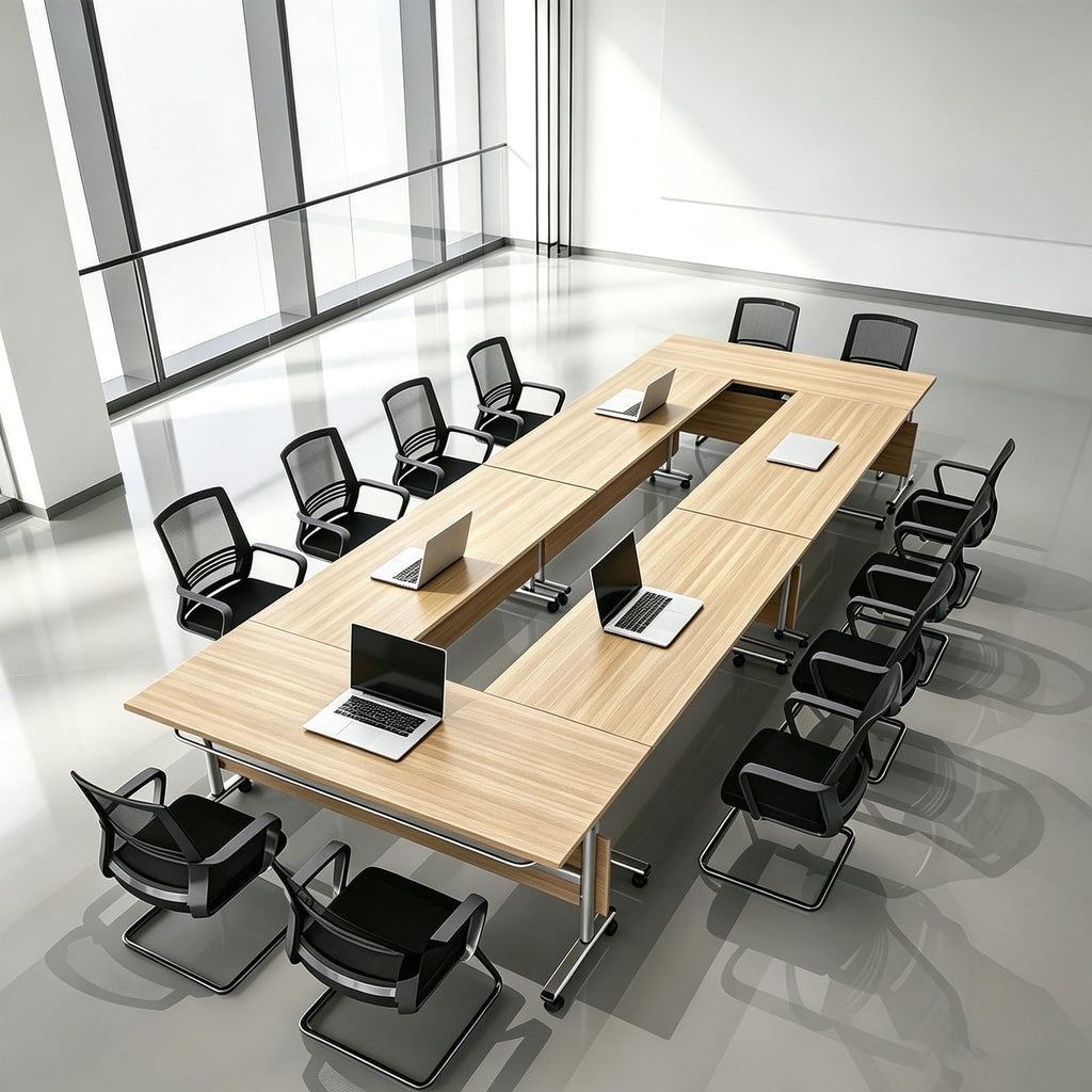 Folding Conference Table with Lock Casters C14652