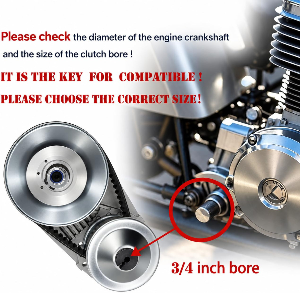 30 Series Torque Converter 3/4" Bore CVT Clutch Go Kart Mini Bike Parts Kit V54893