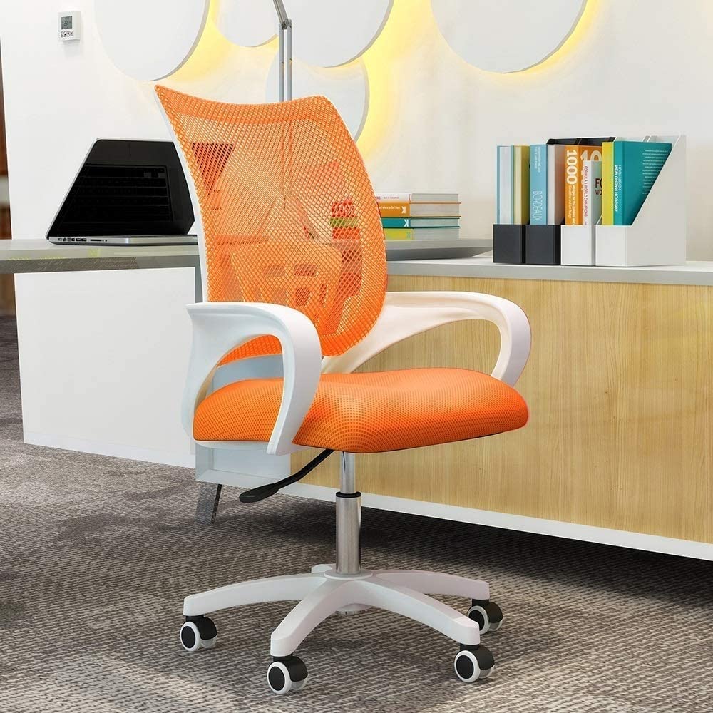 Orange Mesh Back Ergonomic Office Chair N6677