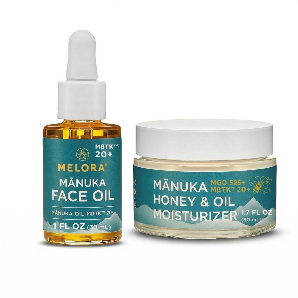 Manuka Honey Moisturizing Face Cream and Face Oil Bundle 1.7 oz E343