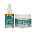 Manuka Honey Moisturizing Face Cream and Face Oil Bundle 1.7 oz E343