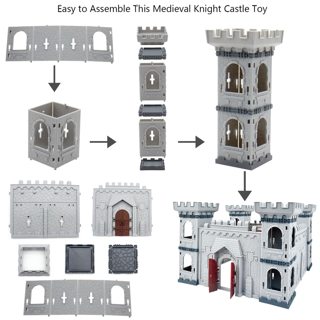 Medieval Castle Toy Knights Army Men Playset O40516