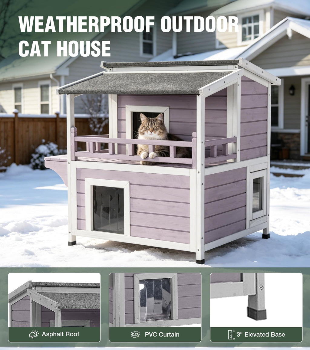 Large 2 Story Heated Cat House F71855