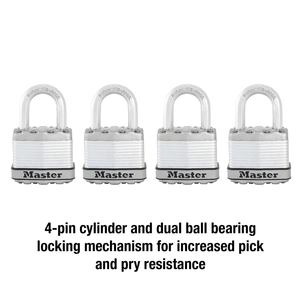 Heavy Duty Keyed-Alike Padlock 4 Pack B85669