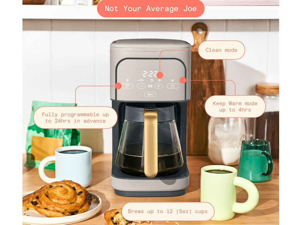 12-Cup Programmable Coffee Maker with Glass Carafe L434