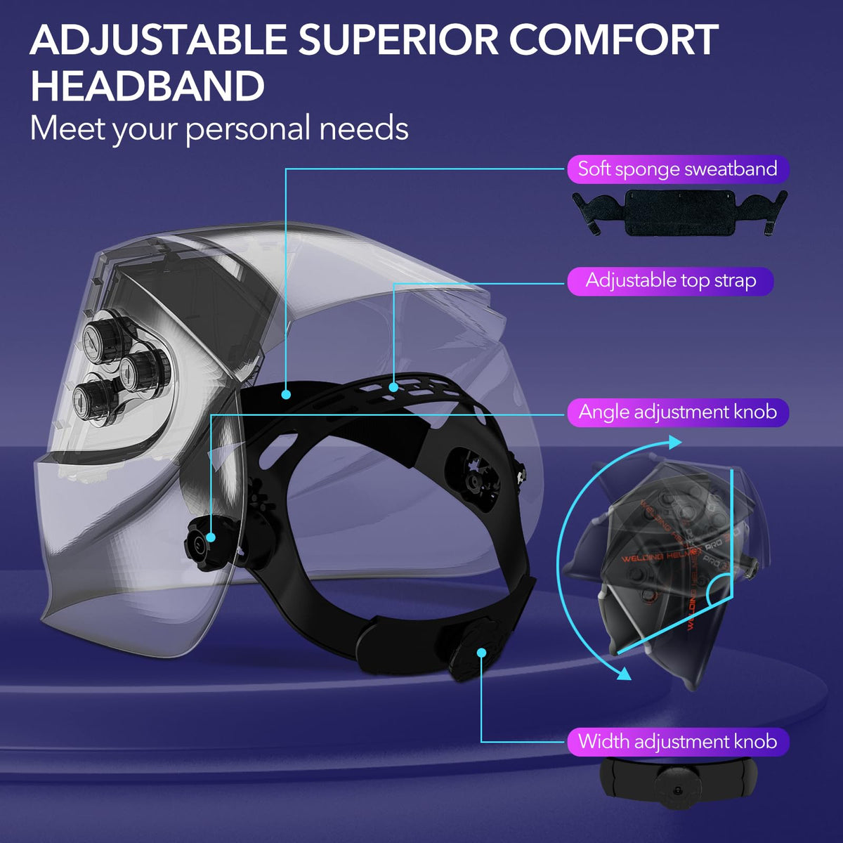 Auto Darkening Solar Powered Welding Helmet N67541