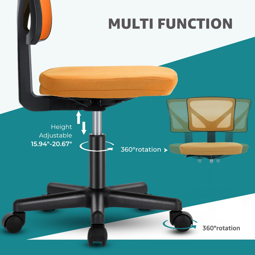 Armless Ergonomic Home Office Chair Q8091