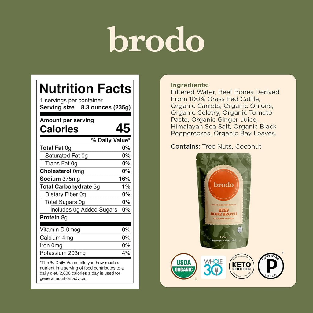 Chicken Bone Broth Variety Pack 30 Cups K14284