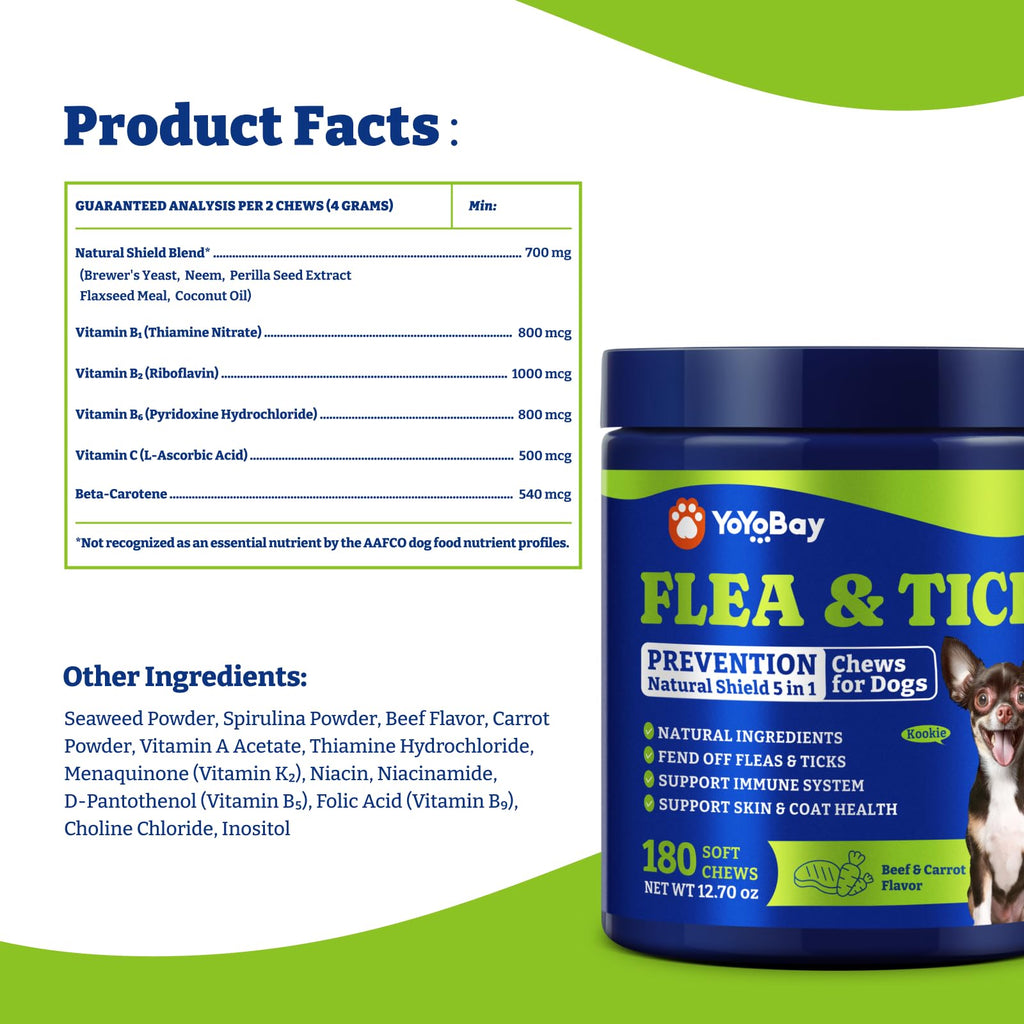 Flea & Tick Prevention for Dogs Chewables V4755