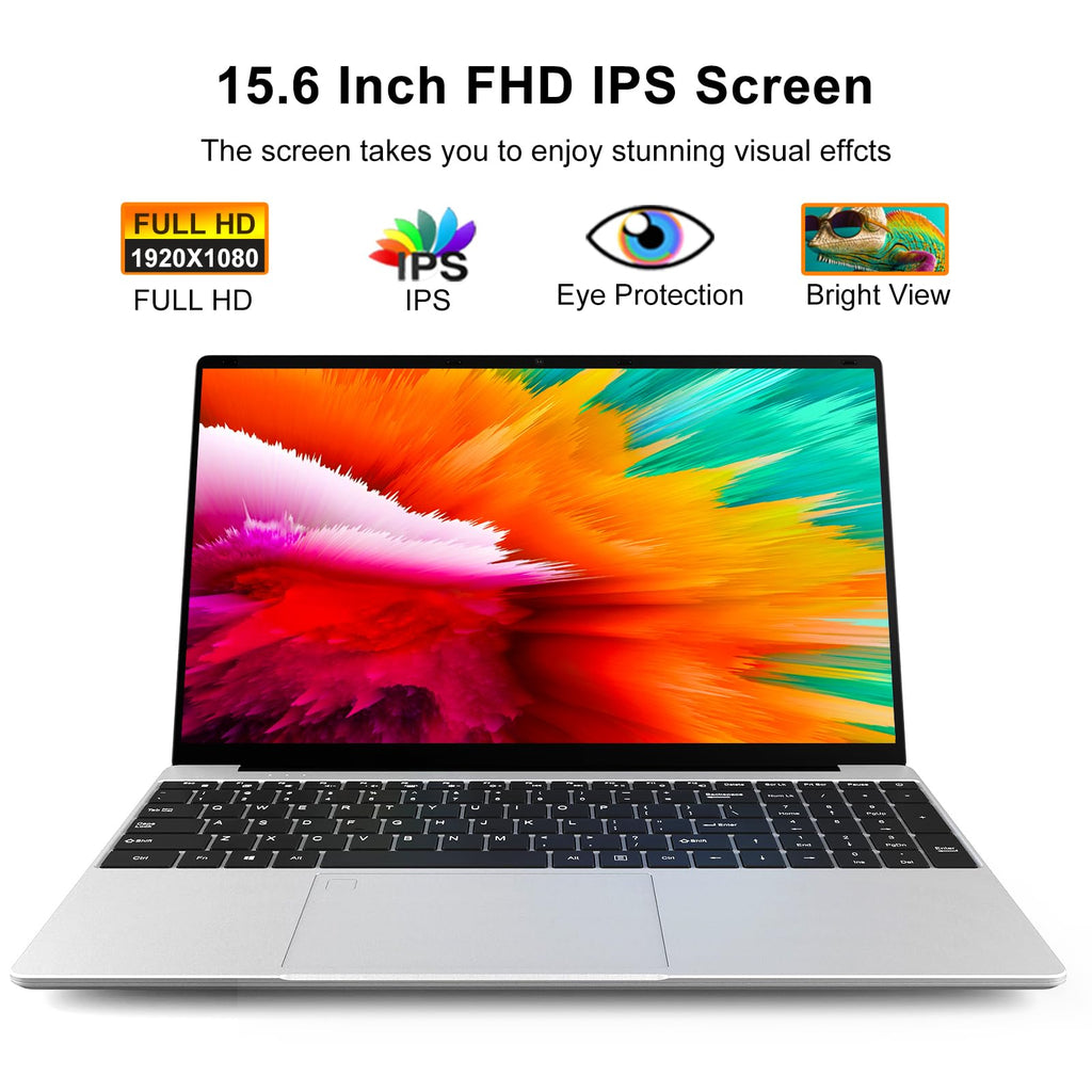 15.6 Inch Laptop 8GB RAM 512GB SSD 1080P FHD IPS W372