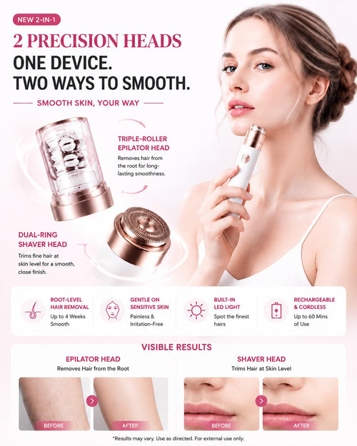 2 in 1 Epilator & Shaver with LED Light U4046