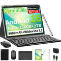 Android 16 Tablet with Keyboard 26GB 256GB 2TB Octa-Core Black Case X75719