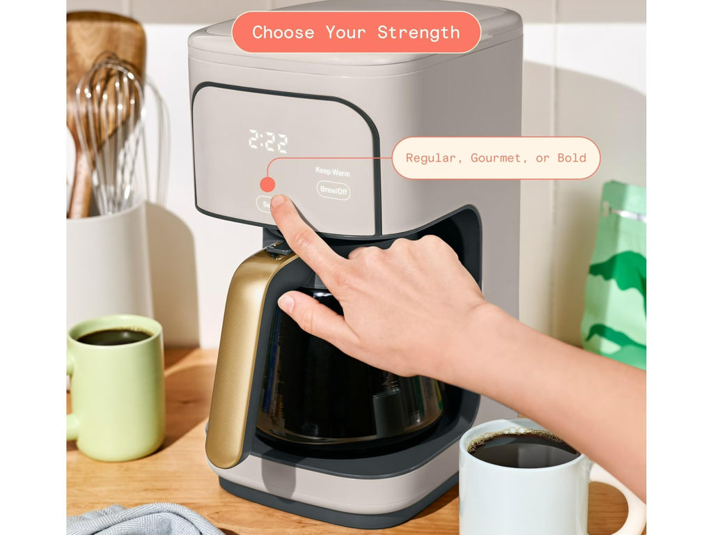 12-Cup Programmable Coffee Maker with Glass Carafe L434