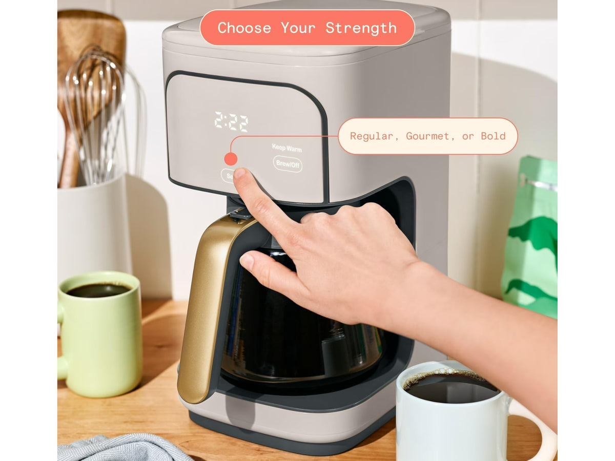 12-Cup Programmable Coffee Maker with Glass Carafe L434