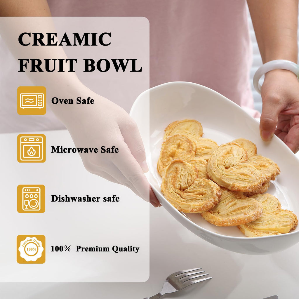3 Tier Ceramic Fruit Bowl with Golden Metal Stand P37922