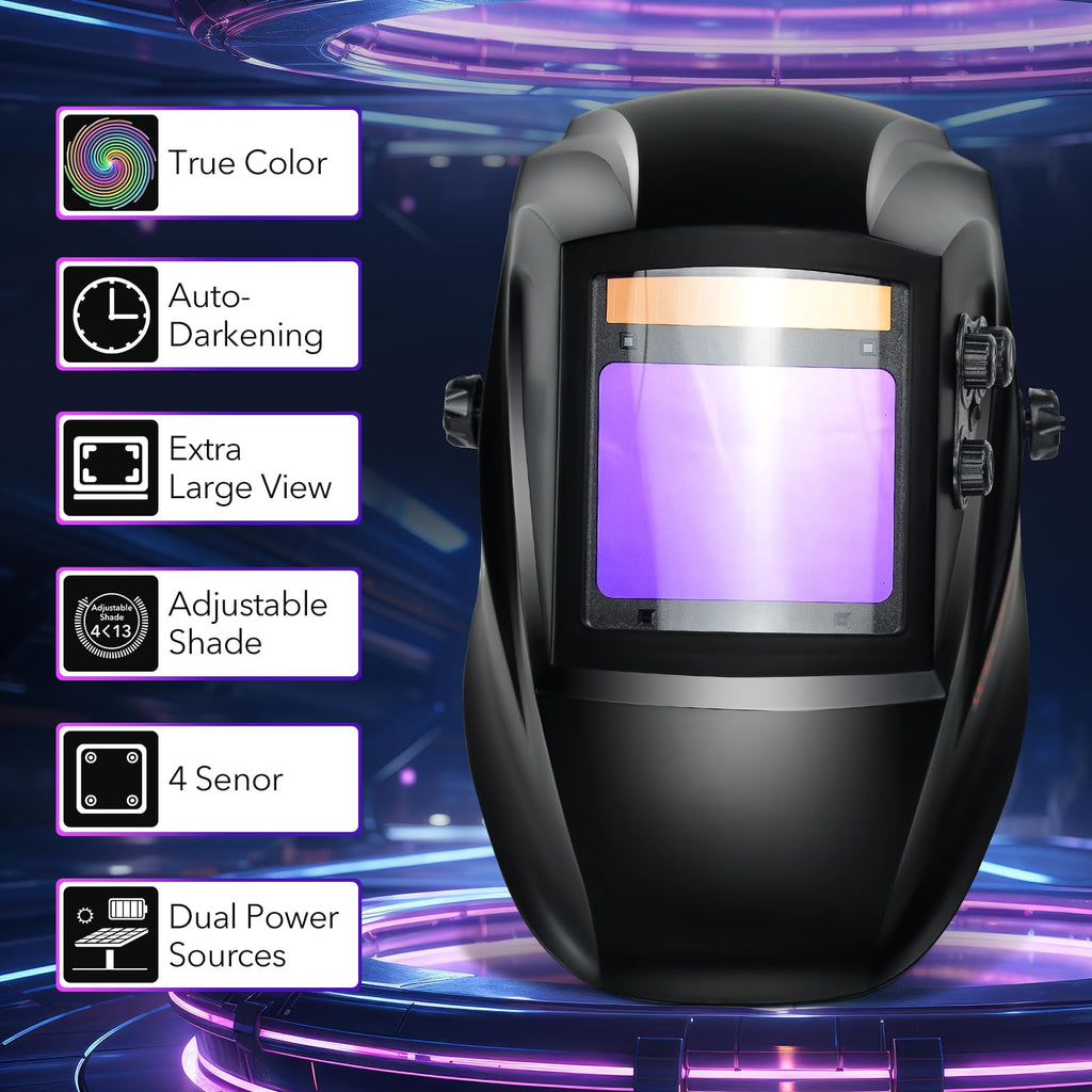 Auto Darkening Solar Powered Welding Helmet N67541