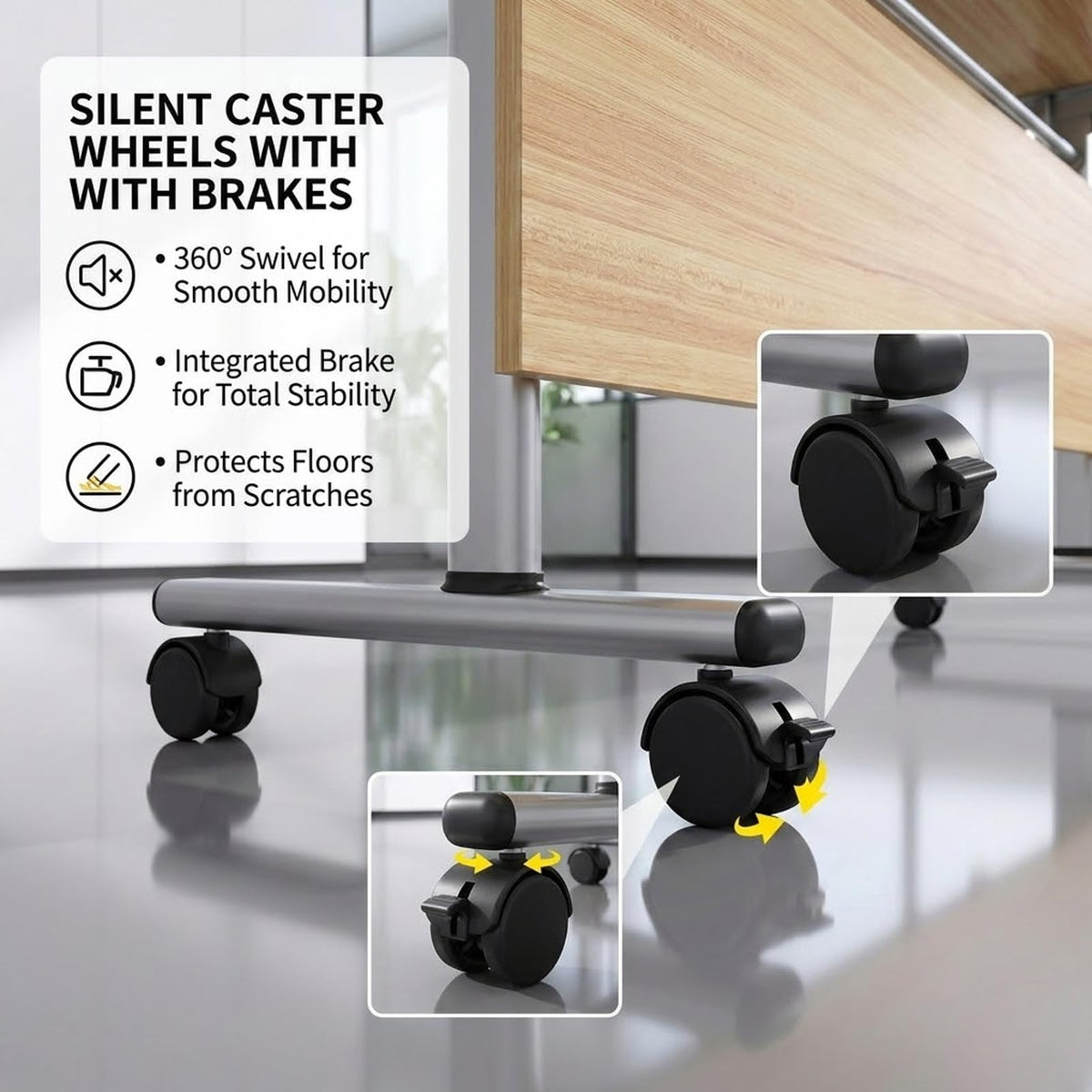Folding Conference Table with Lock Casters C14652