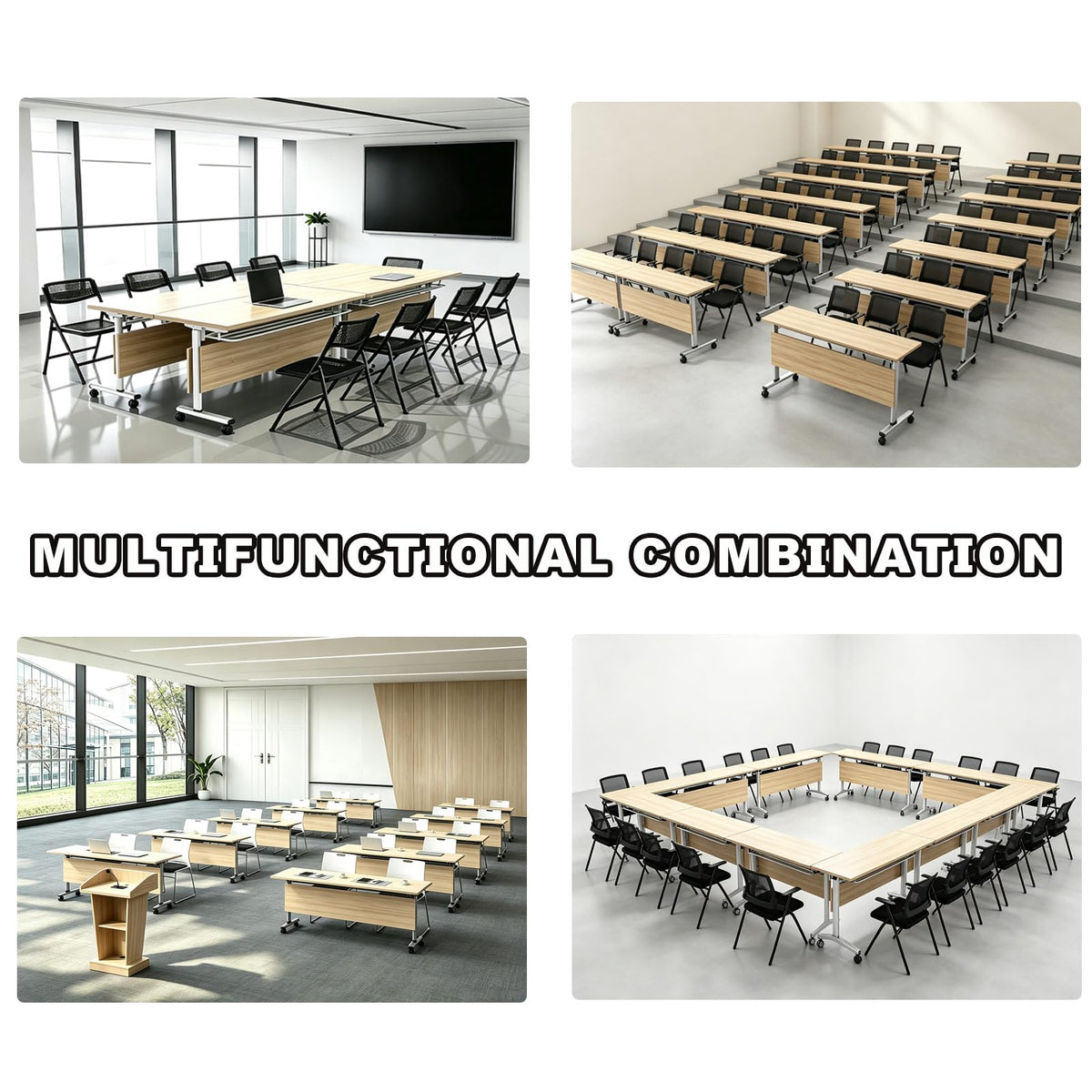 Folding Conference Table with Lock Casters C14652