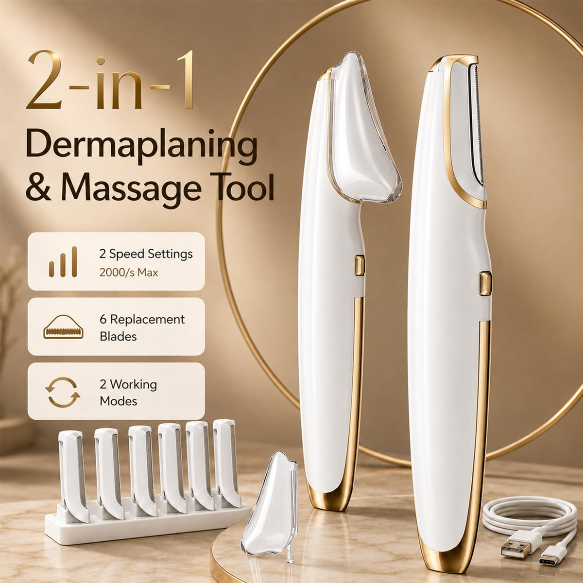 Electric Dermaplane Razor for Face M775822