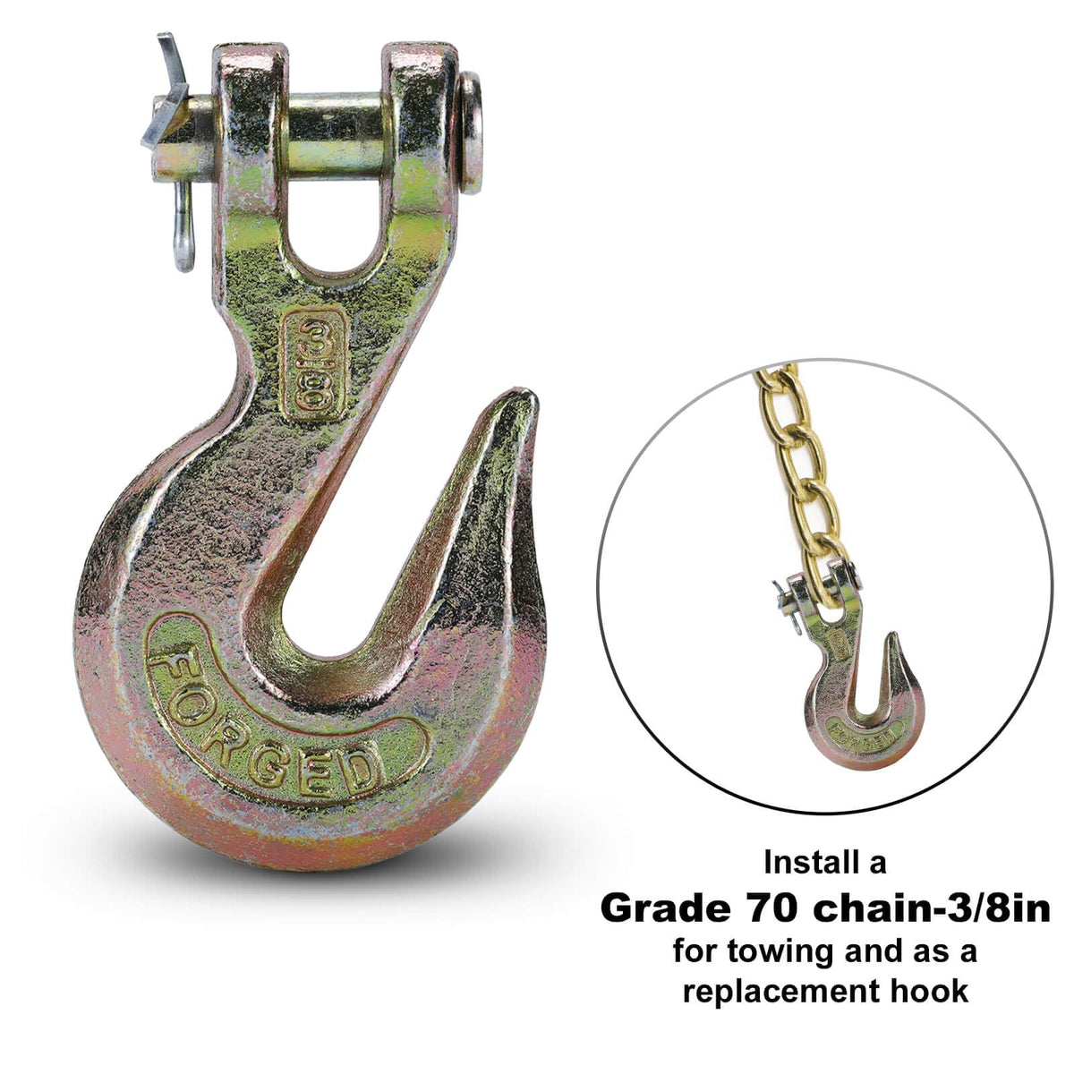 3/8 Heavy Duty Clevis Grab Hook 4 Pack A21836