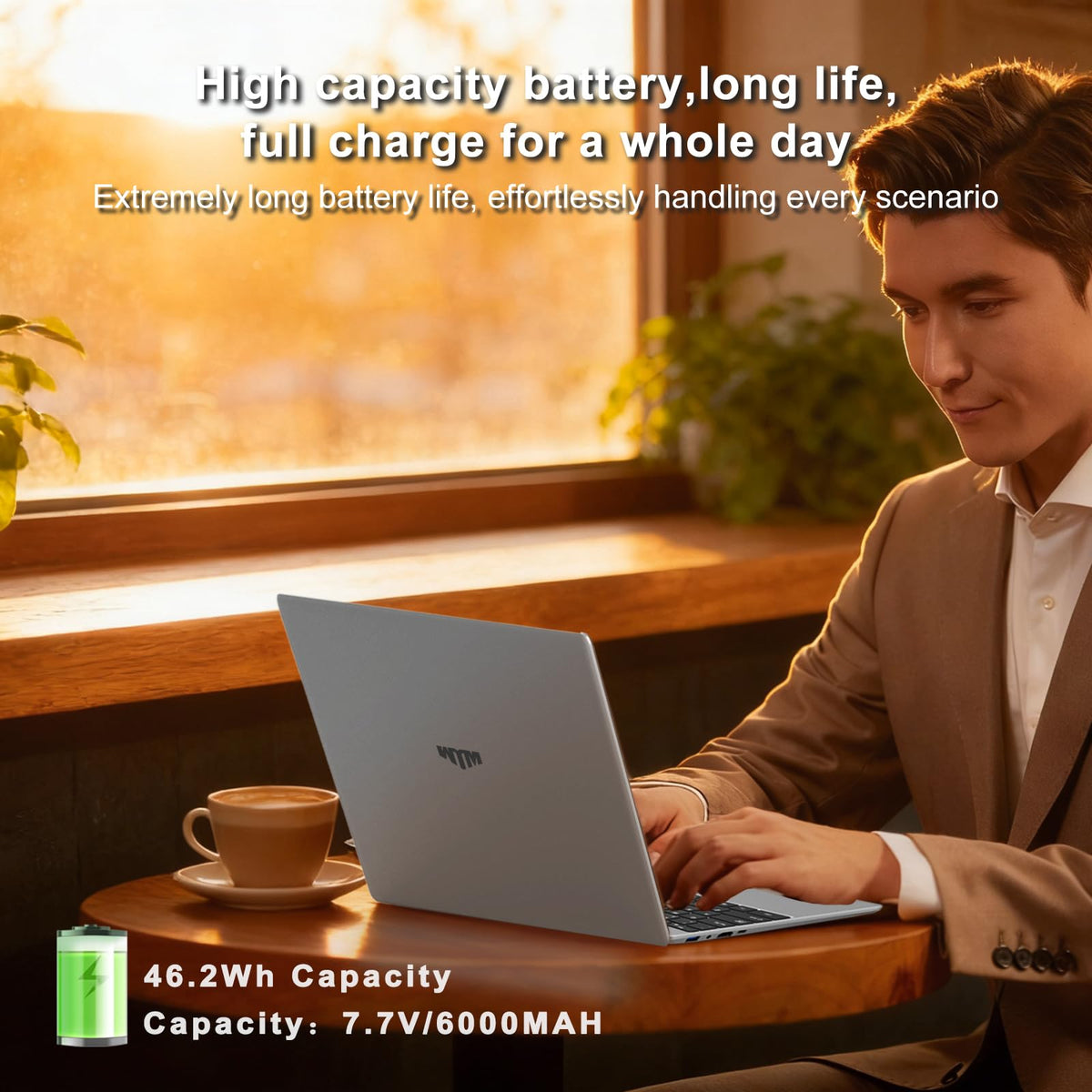 15.6 Inch Laptop 8GB RAM 512GB SSD 1080P FHD IPS W372