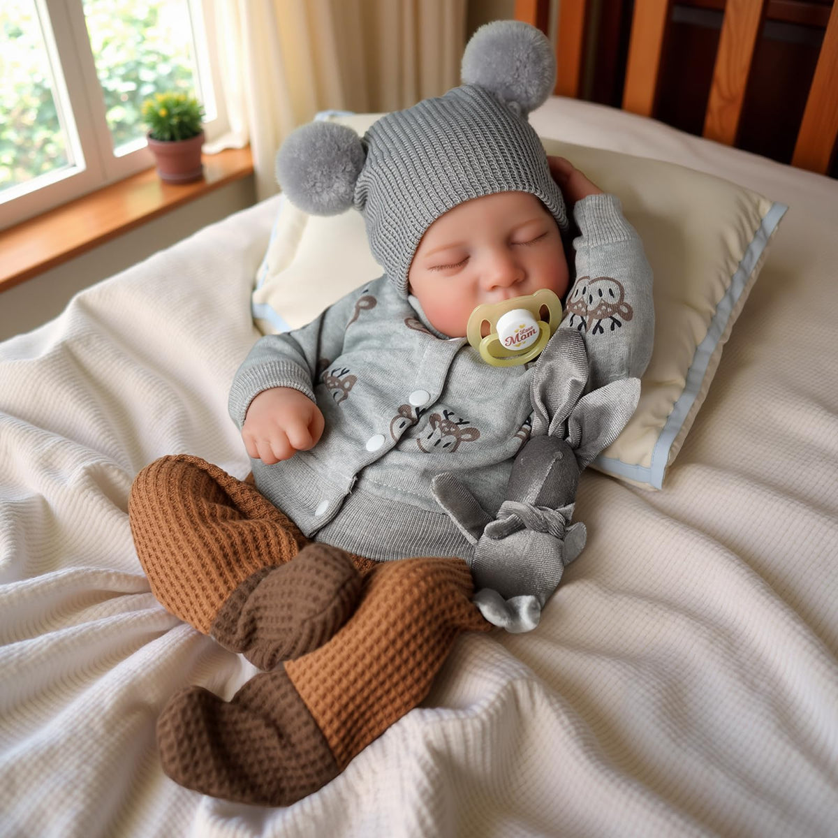 20 Inch Full Vinyl Closed-Eye Newborn Baby Doll F155