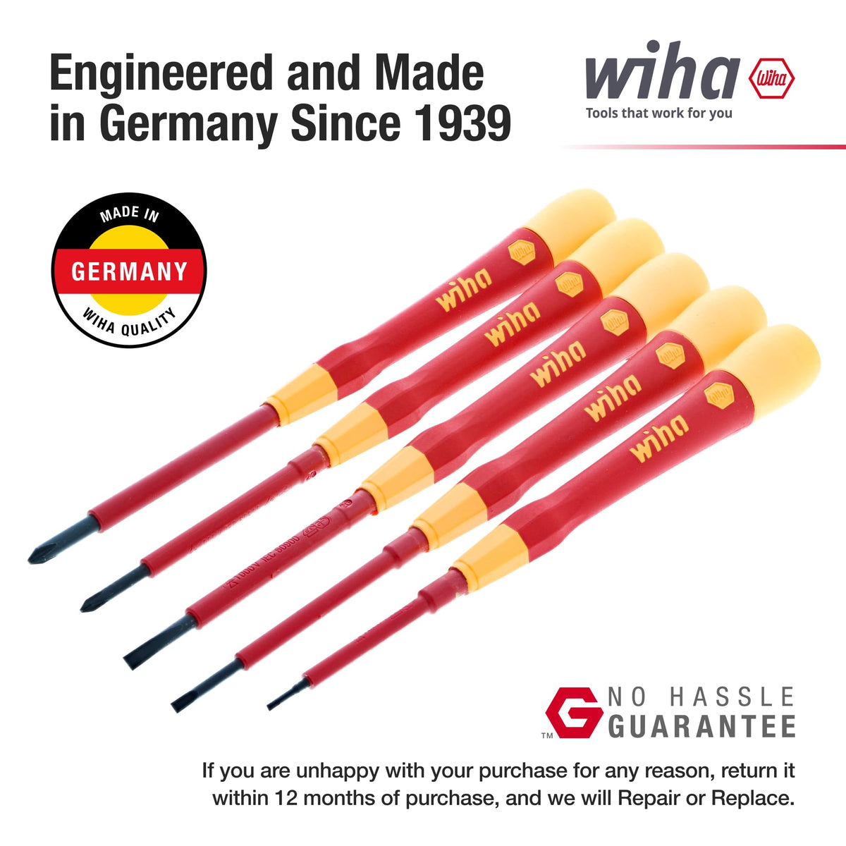Insulated Precision Screwdriver Set, 5-Piece Kit T9561