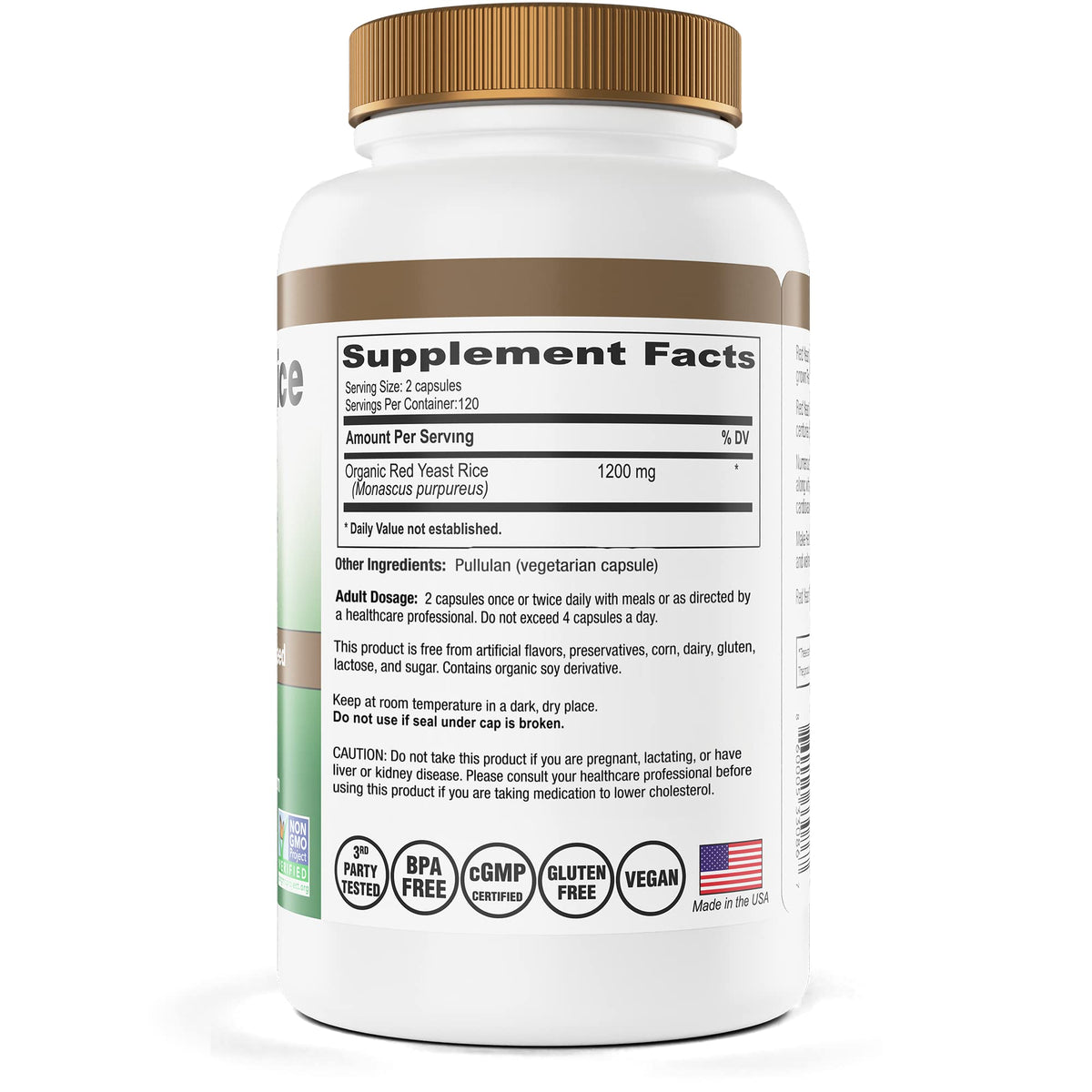 Red Yeast Rice 1200 mg 240 Capsules L89676