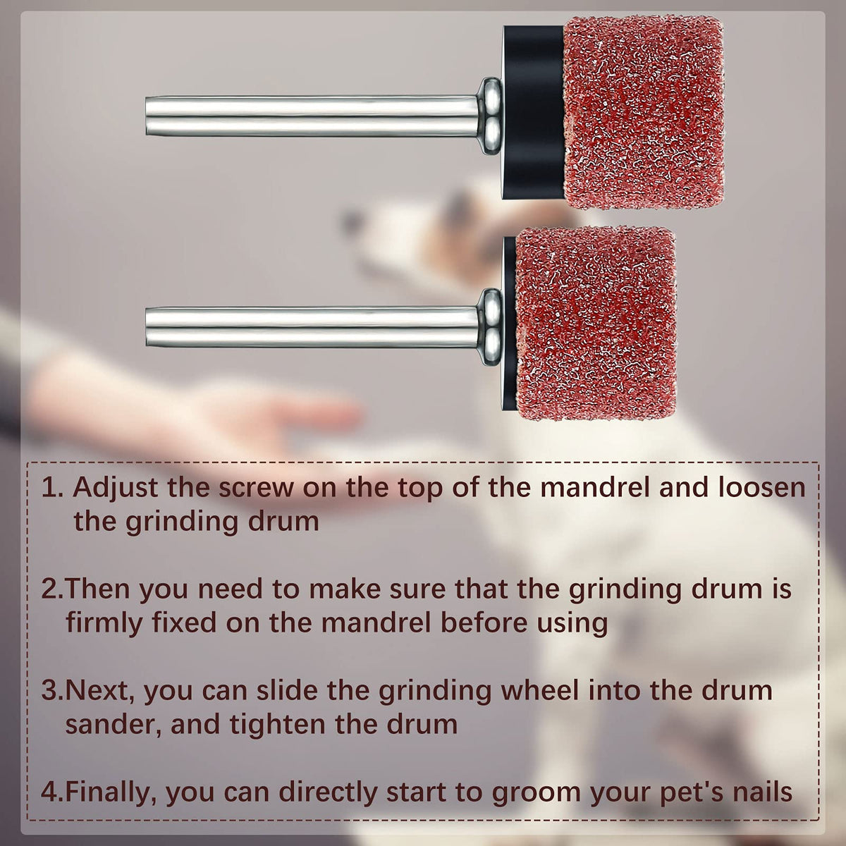 22 Pcs Dog Nail Grinder Bands 60 and 100 Grit C680