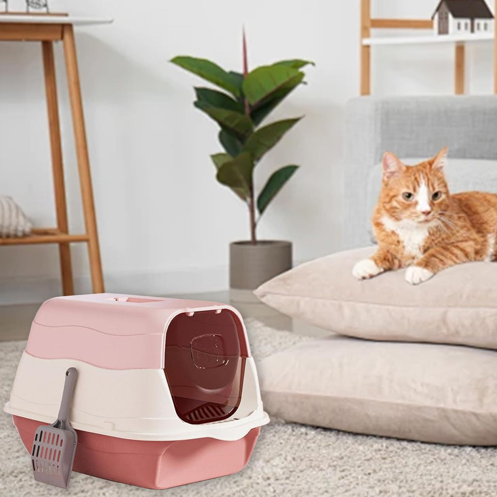 Cat Litter Box with Lid with Litter Scoop X51947