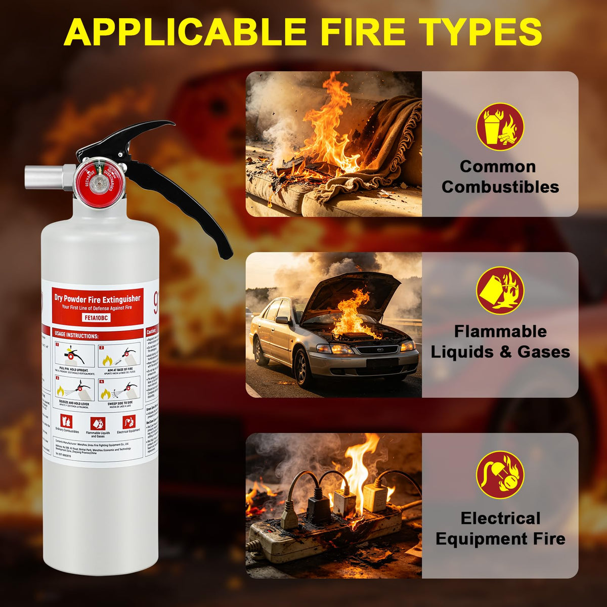2 Pack 2.5lb ABC Fire Extinguishers C531455