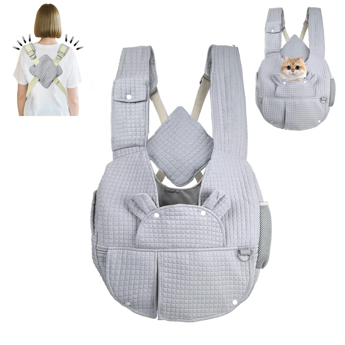 Portable Pet Front Backpack for Small Dogs and Cats I10230