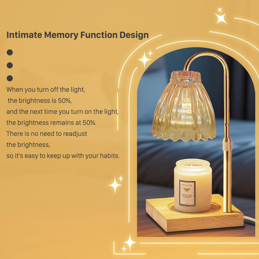 Dual Bulbs Dimmable Adjustable Height Candle Warmer H77861