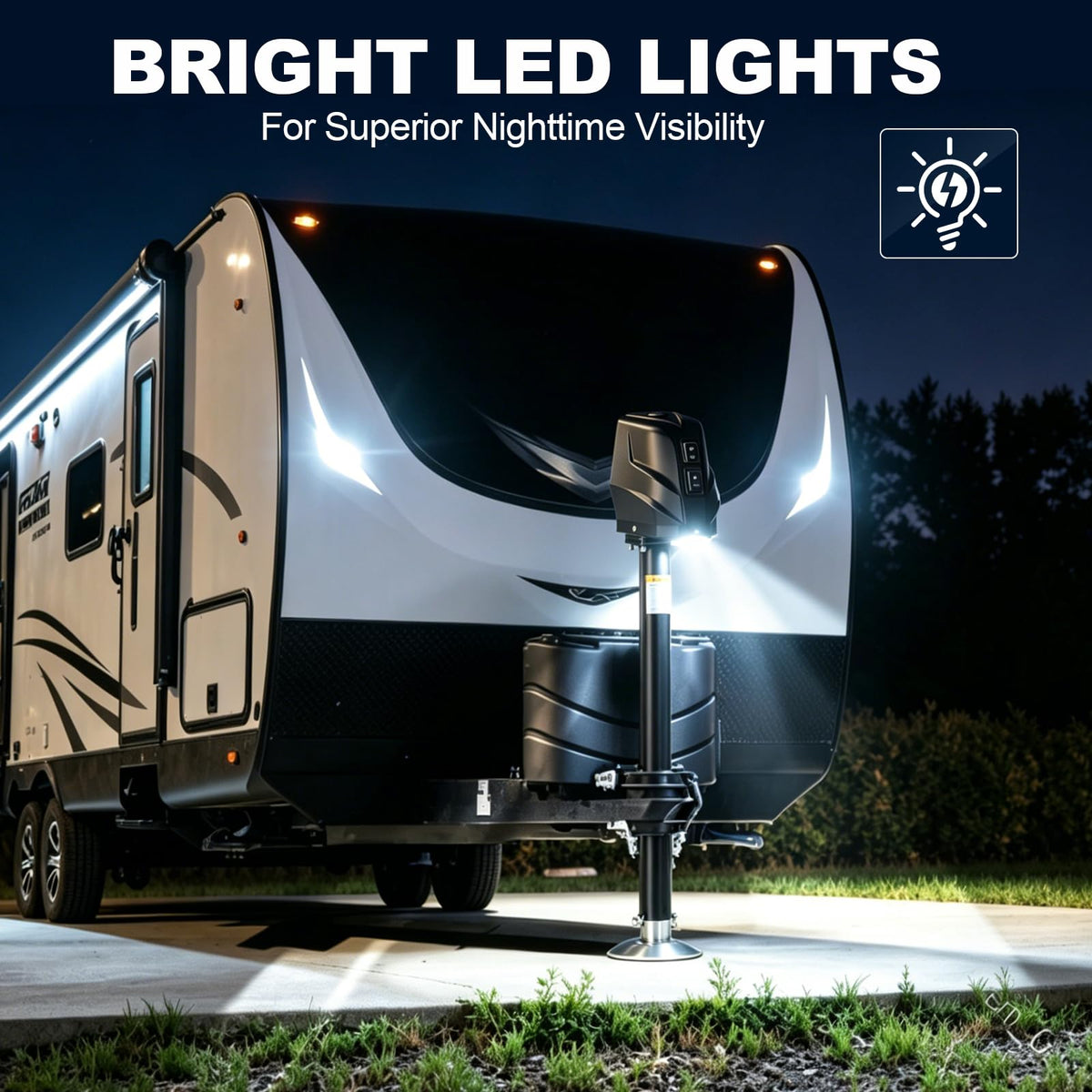 Electric Trailer Jack with Waterproof Cover & LED Light R69096