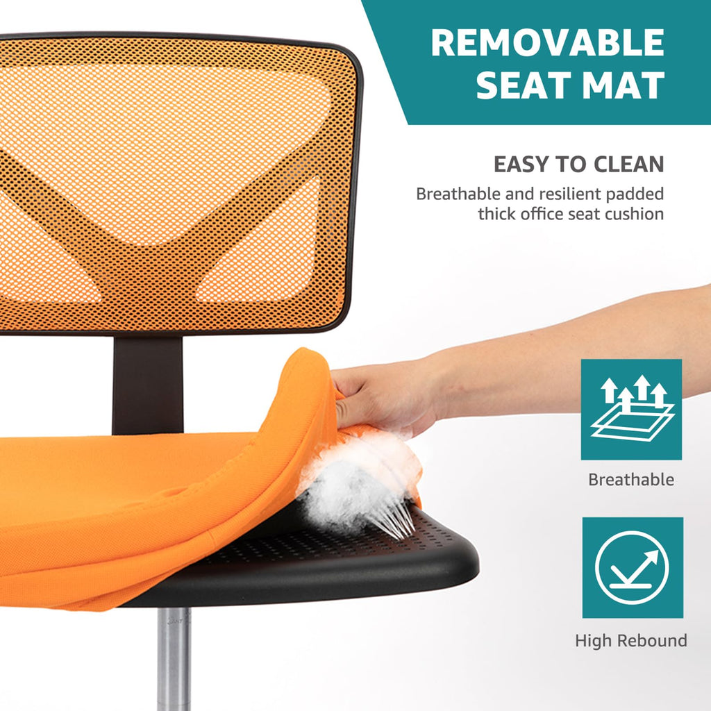 Armless Ergonomic Home Office Chair Q8091