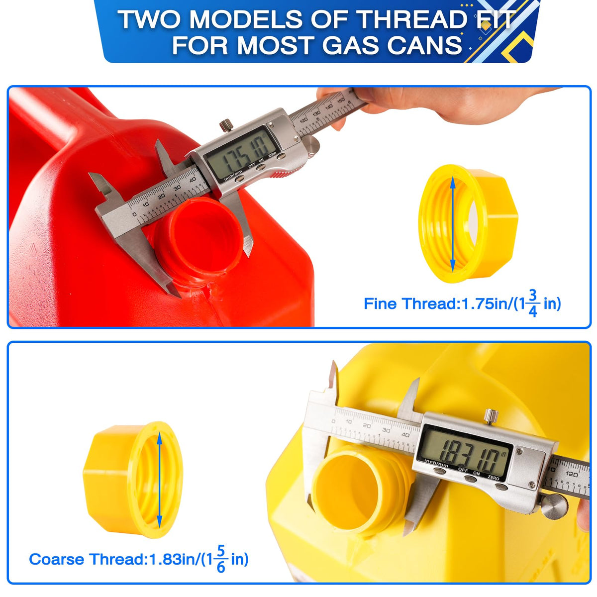 Gas Can Spout Replacement with Vent Caps J58872