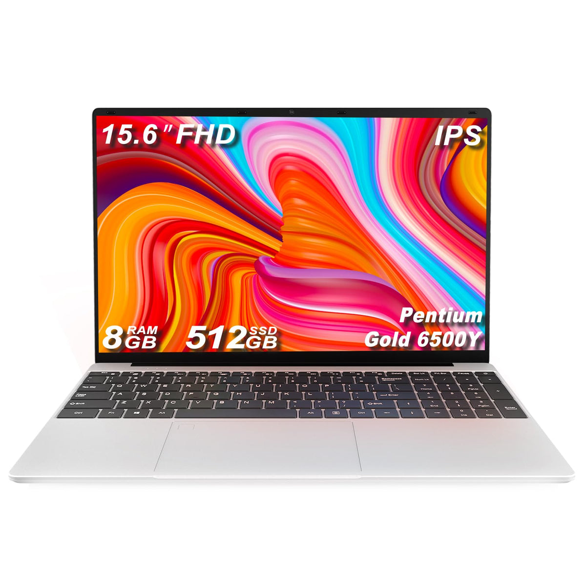 15.6 Inch Laptop 8GB RAM 512GB SSD 1080P FHD IPS W372