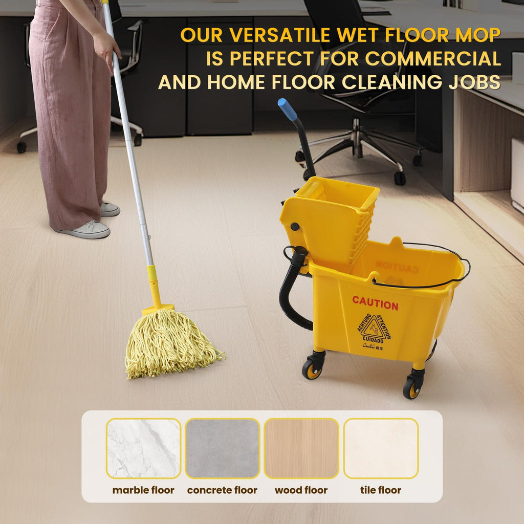 35-Qt Mop Bucket with Wringer & Drain Hose N42582