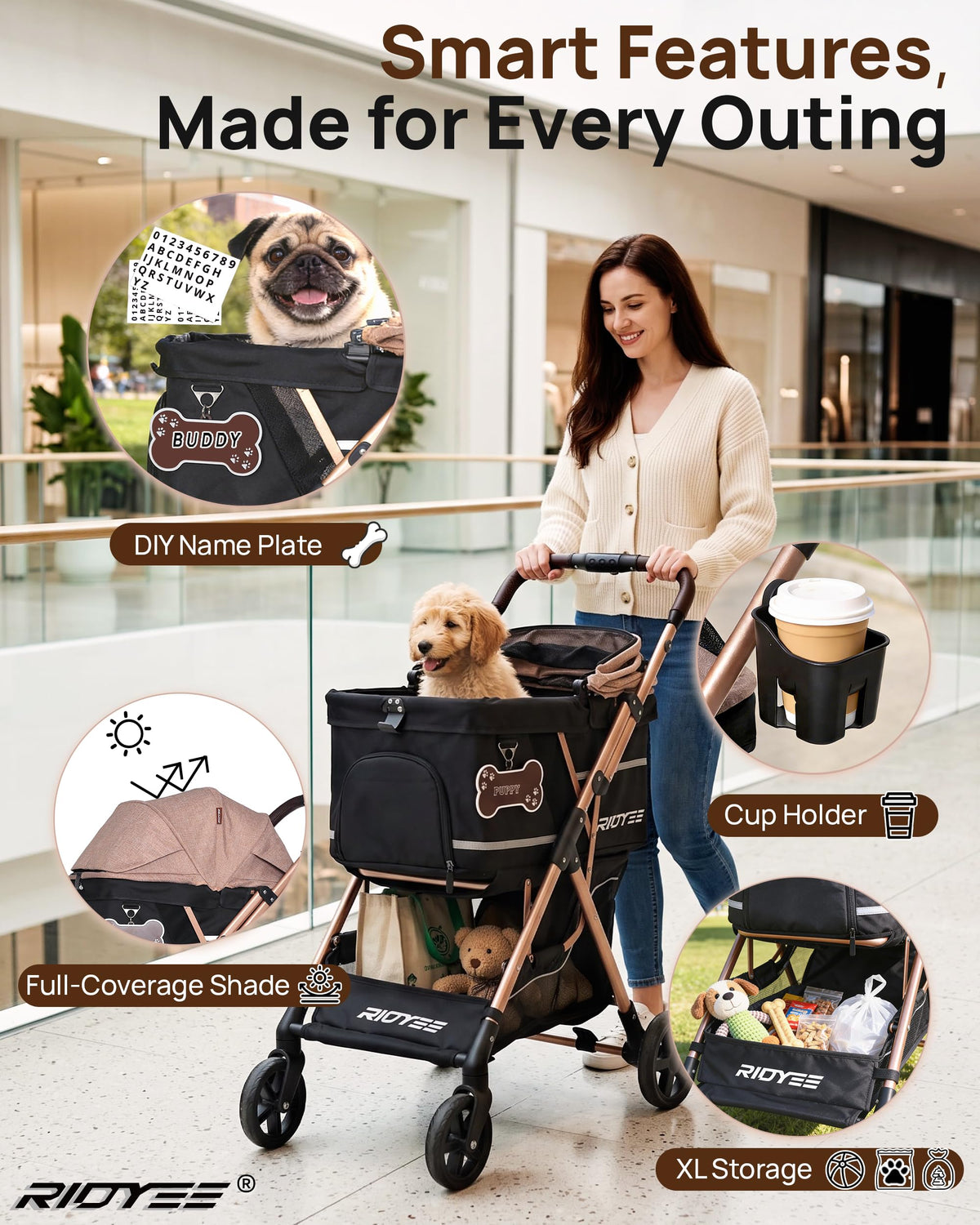 Foldable Dog Stroller B24557