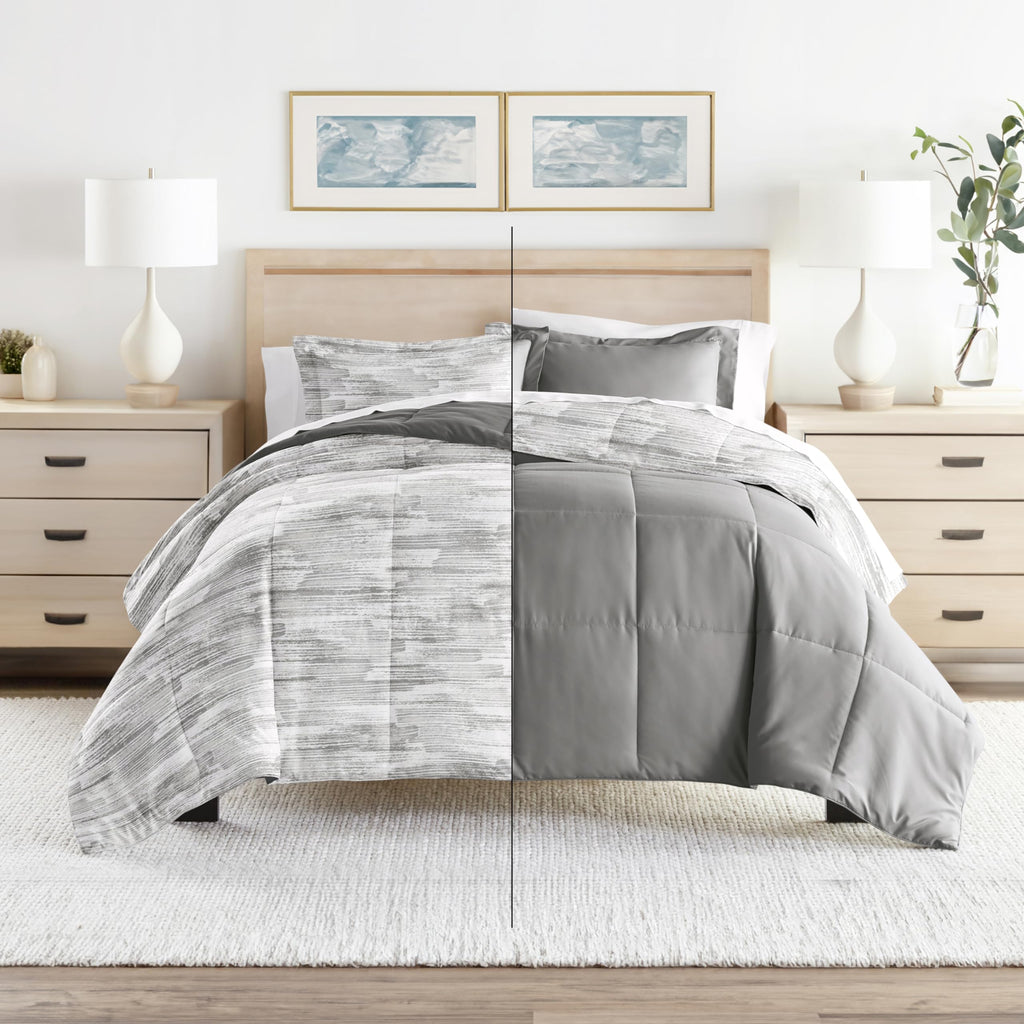 Reversible King Size 3 Piece Comforter Set I829