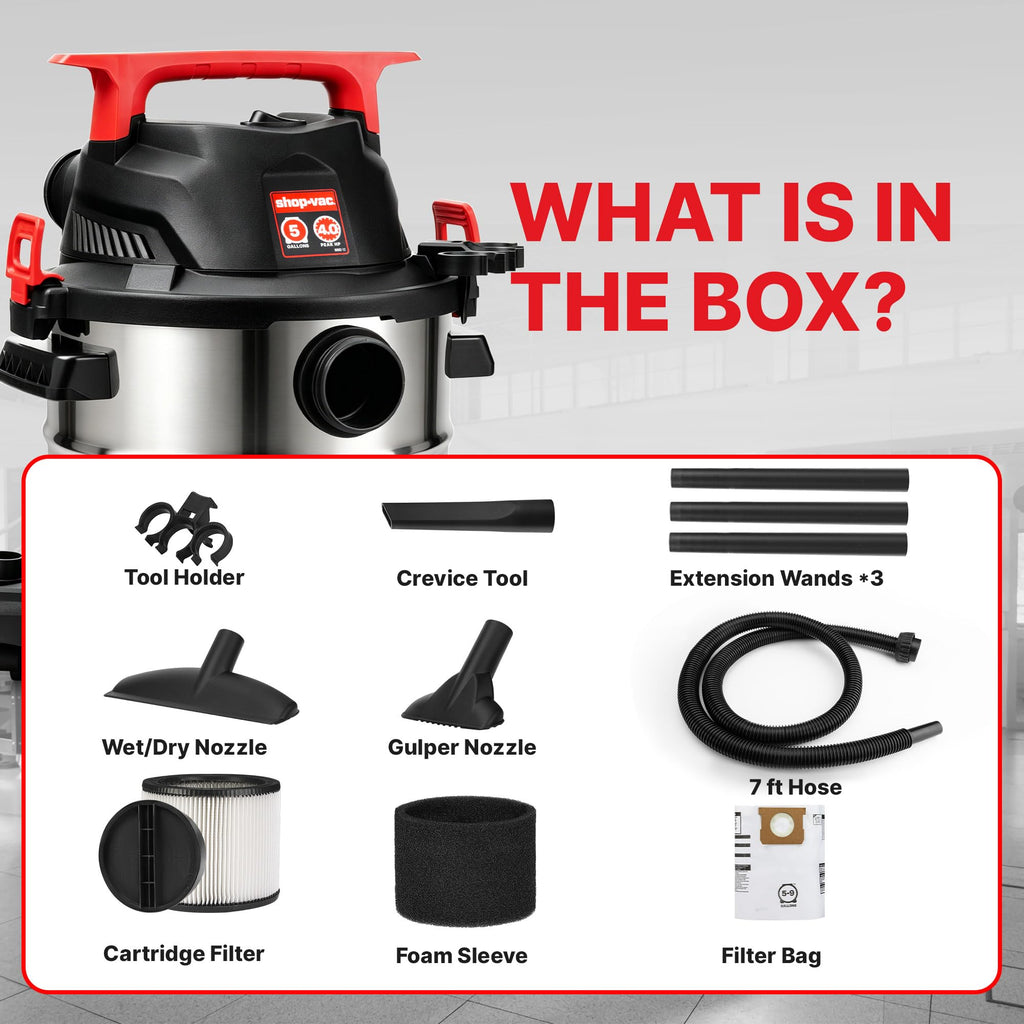 Wet/Dry Vacuum with Blower, 5 Gallon, 4 Peak HP H845343